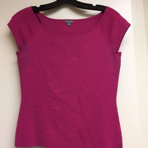 Ann Taylor Pretty in Pink Cap-Sleeved Blouse